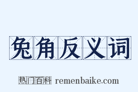 兔角反义词是什么意思的图片